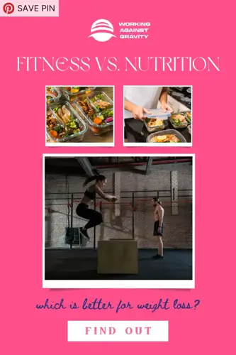 fitness vs nutrition for weight loss pin