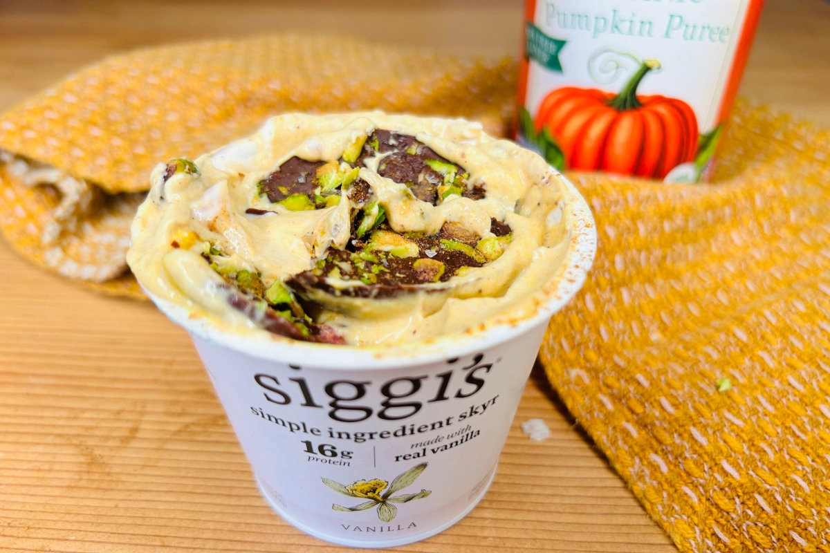 Pumpkin Spice Magic Shell Yogurt Cup