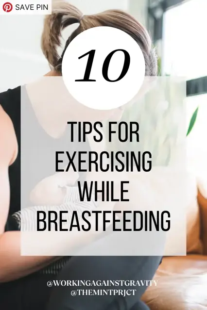 exercising while breastfeeding tips pin