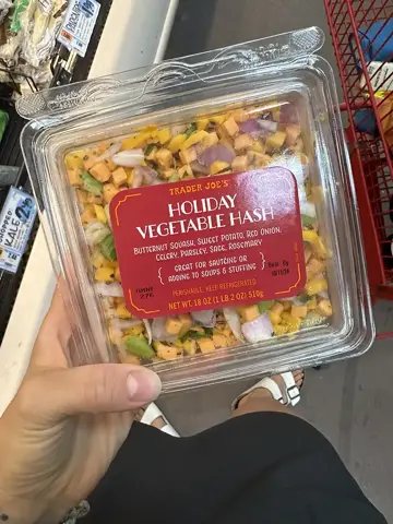 holiday vegetable hash from Trader Joe's